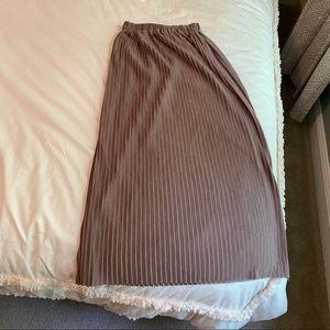 Oak + Fort pleated midi skirt